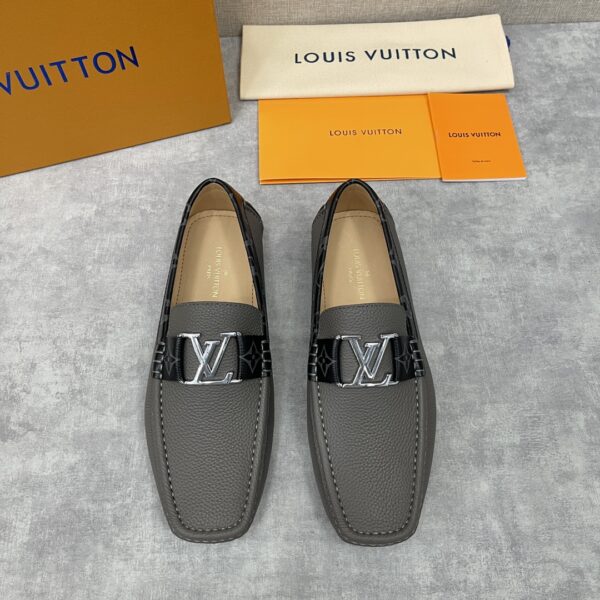 Louis Vuitton Monte Carlo Lychee Patterned Cowhide Mocasin Shoes - Image 3