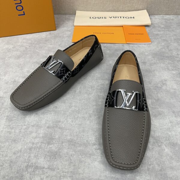 Louis Vuitton Monte Carlo Lychee Patterned Cowhide Mocasin Shoes - Image 4