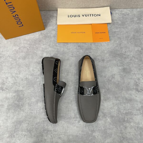 Louis Vuitton Monte Carlo Lychee Patterned Cowhide Mocasin Shoes - Image 5