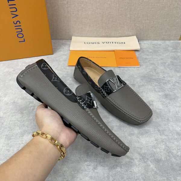 Louis Vuitton Monte Carlo Lychee Patterned Cowhide Mocasin Shoes - Image 6