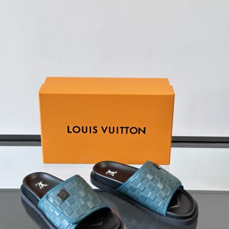 Louis Vuitton New Men's Summer Velcro Zipper Slippers