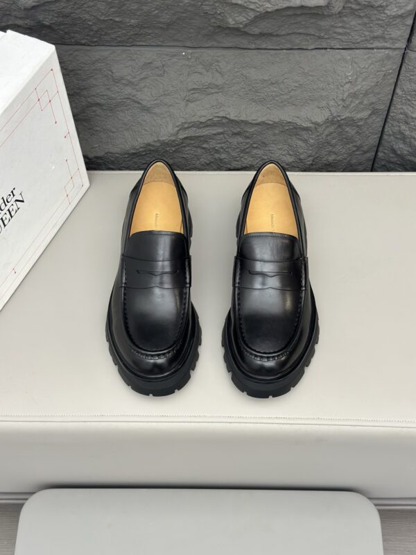 Alexander McQueen New Men's Derby Cowhide Leather Shoes - Image 2
