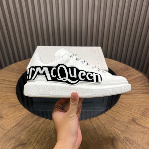 Alexander McQueen High Quality Classic Cowhide White Shoes - Image 4