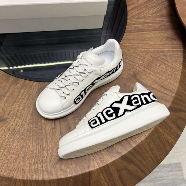 Alexander McQueen High Quality Classic Cowhide White Shoes - Image 5