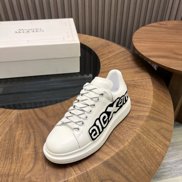 Alexander McQueen High Quality Classic Cowhide White Shoes - Image 6