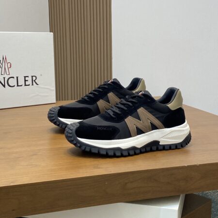 Moncler Men's High Quality Cowhide Leather Sports Shoes