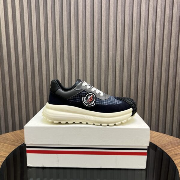 Moncler Men's Cowhide Leather Thick Soled Sports Shoes - Image 3