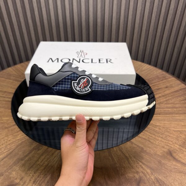 Moncler Men's Cowhide Leather Thick Soled Sports Shoes - Image 4
