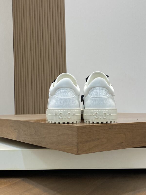 Off White Couple's Drop Patterned Calf Leather Casual Sports Shoes - Image 8
