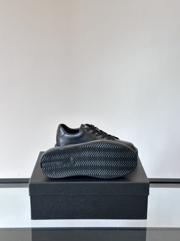 Prada New Men's Cowhide Leather Lace Up Flat Sneakers - Image 9