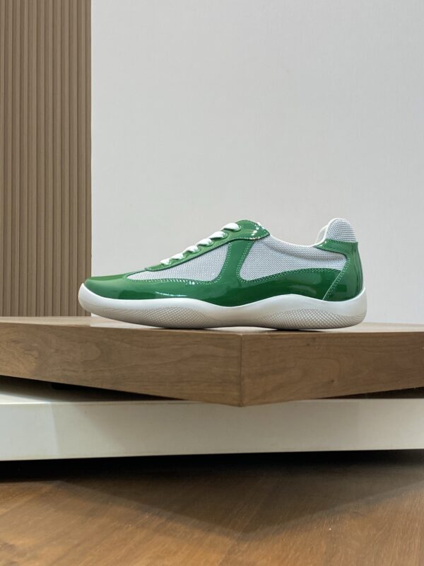 Prada Patent Leather Equipped With Breathable Fabric Sports Shoes - Image 3