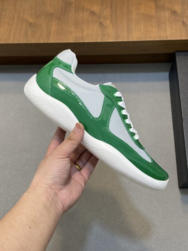 Prada Patent Leather Equipped With Breathable Fabric Sports Shoes - Image 4