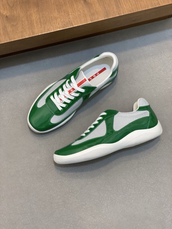 Prada Patent Leather Equipped With Breathable Fabric Sports Shoes - Image 5