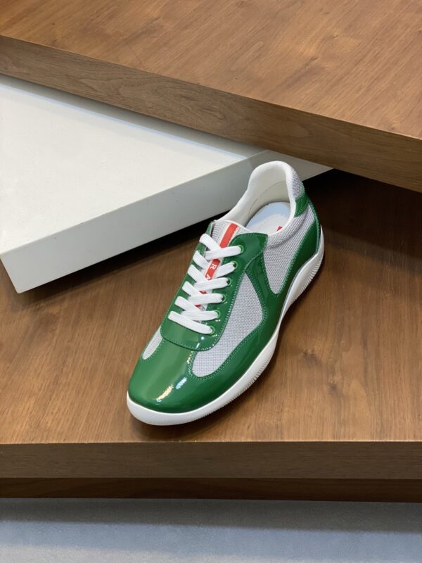 Prada Patent Leather Equipped With Breathable Fabric Sports Shoes - Image 6
