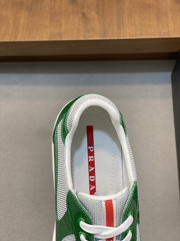 Prada Patent Leather Equipped With Breathable Fabric Sports Shoes - Image 7