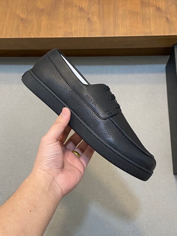 Prada High Quality Men's Cowhide Leather Flat Casual Shoes - Image 4