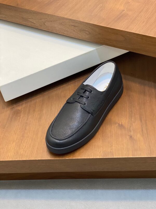 Prada High Quality Men's Cowhide Leather Flat Casual Shoes - Image 6