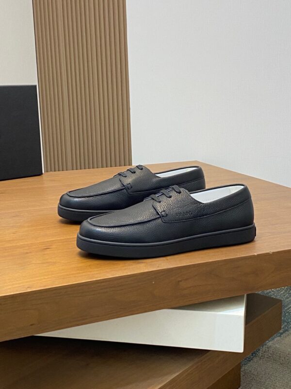 Prada High Quality Men's Cowhide Leather Flat Casual Shoes