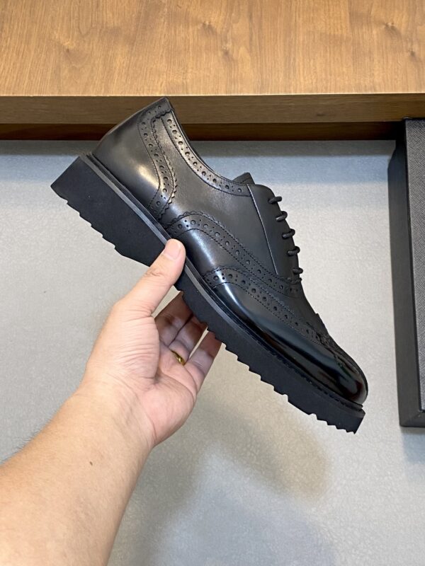 Prada High Quality Cowhide Leather Casual Formal Shoes - Image 4