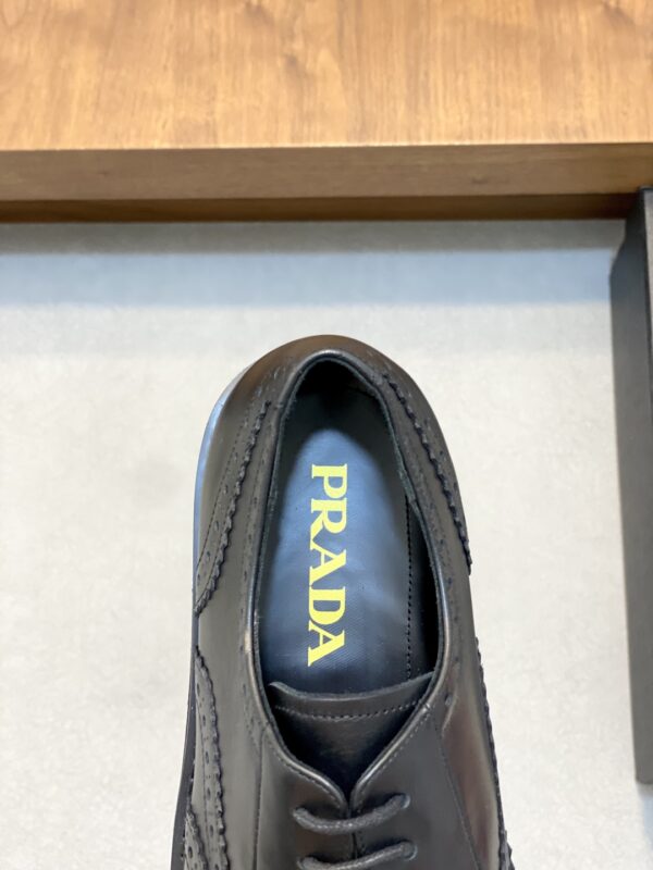 Prada High Quality Cowhide Leather Casual Formal Shoes - Image 7