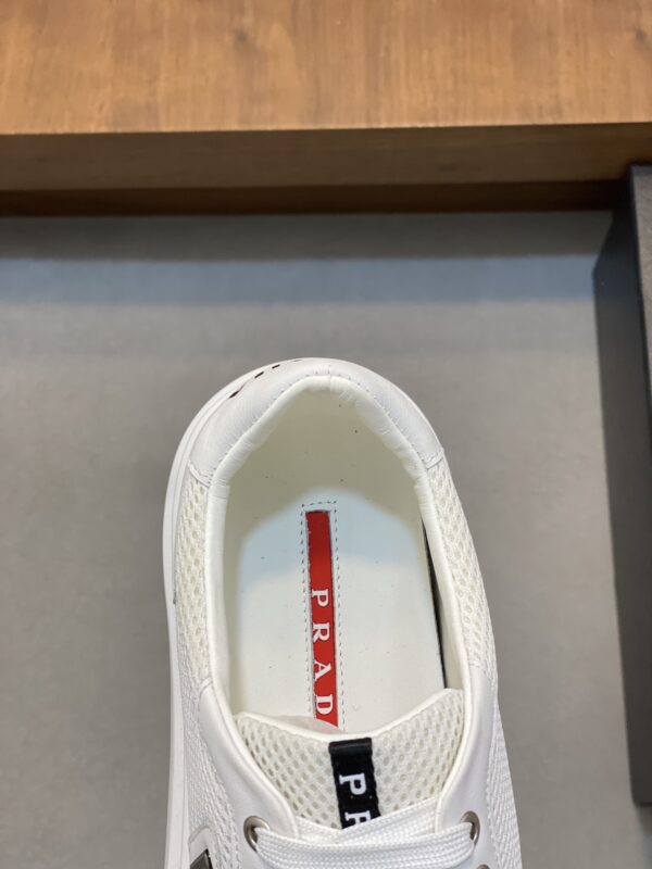 Prada Fashionable Cowhide Leather Splicing Men's Casual Shoes - Image 7