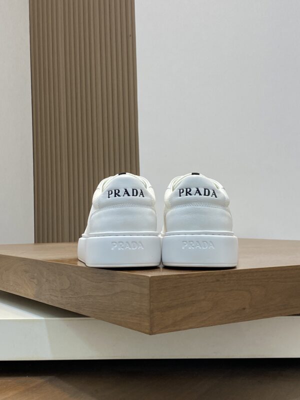 Prada Fashionable Cowhide Leather Splicing Men's Casual Shoes - Image 8