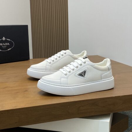 Prada Fashionable Cowhide Leather Splicing Men's Casual Shoes