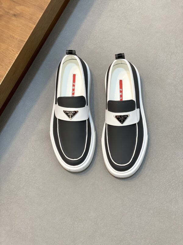 Prada Cowhide Leather Thick Soled Casual Sports Shoes - Image 2