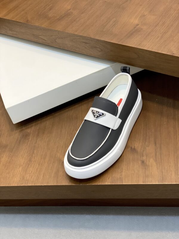 Prada Cowhide Leather Thick Soled Casual Sports Shoes - Image 6