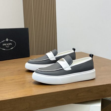 Prada Cowhide Leather Thick Soled Casual Sports Shoes