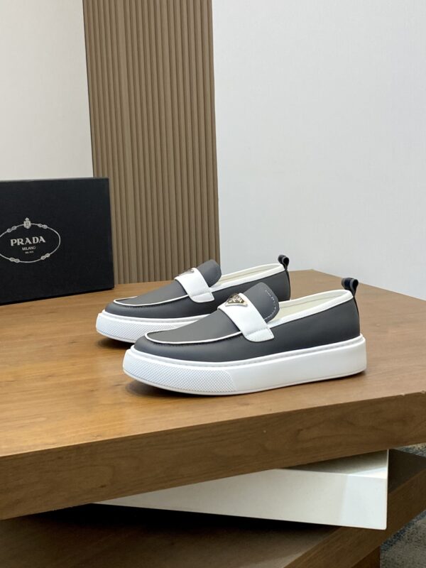 Prada Cowhide Leather Thick Soled Casual Sports Shoes
