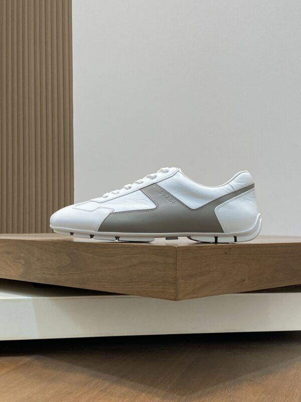 Prada Men's Calf Leather Splicing Casual Sports Shoes - Image 3