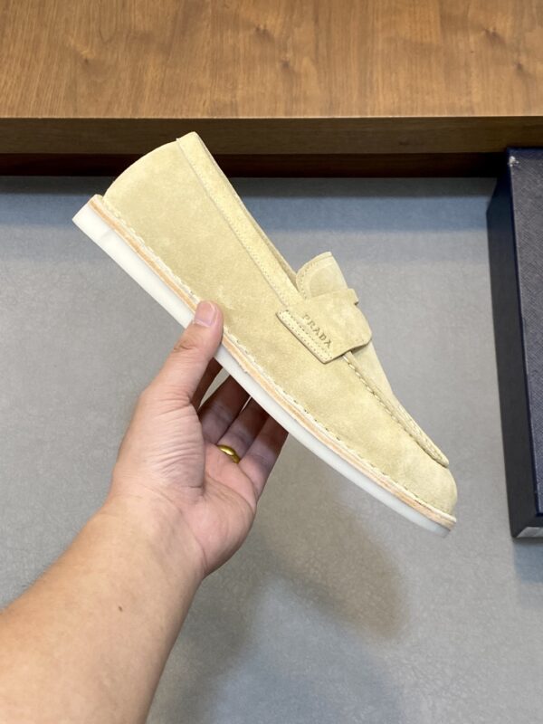 Prada New Men's Suede Cowhide Leather Loafers - Image 4