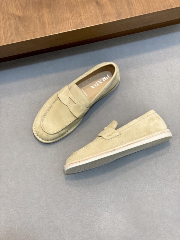 Prada New Men's Suede Cowhide Leather Loafers - Image 5