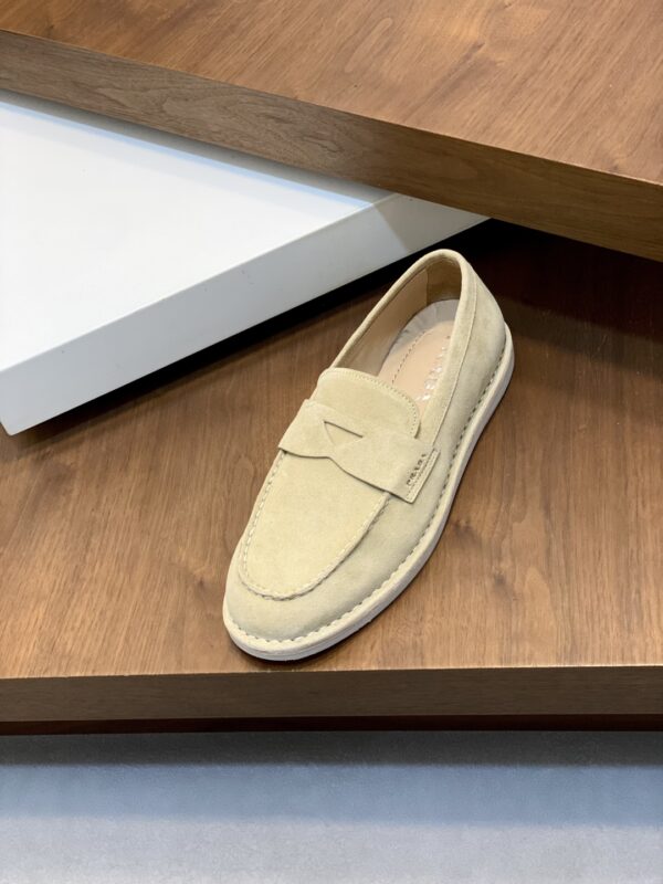 Prada New Men's Suede Cowhide Leather Loafers - Image 6