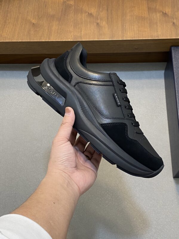 Prada Men's New Calf Leather Casual Sports Shoes - Image 4