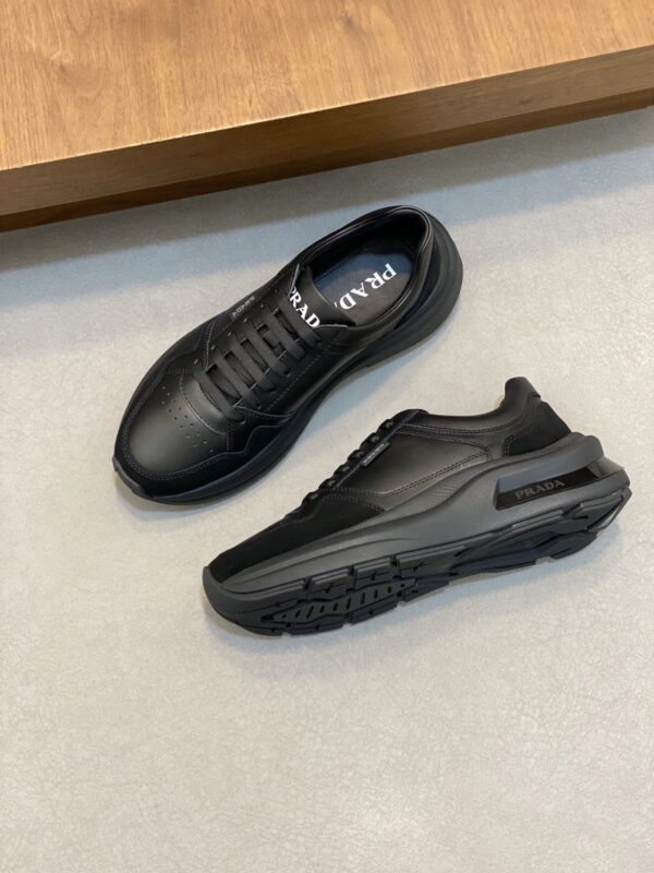 Prada Men's New Calf Leather Casual Sports Shoes - Image 5