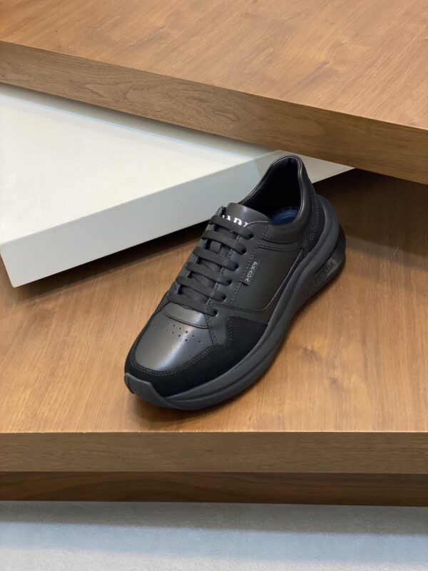 Prada Men's New Calf Leather Casual Sports Shoes - Image 6