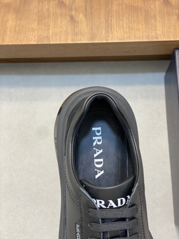 Prada Men's New Calf Leather Casual Sports Shoes - Image 7