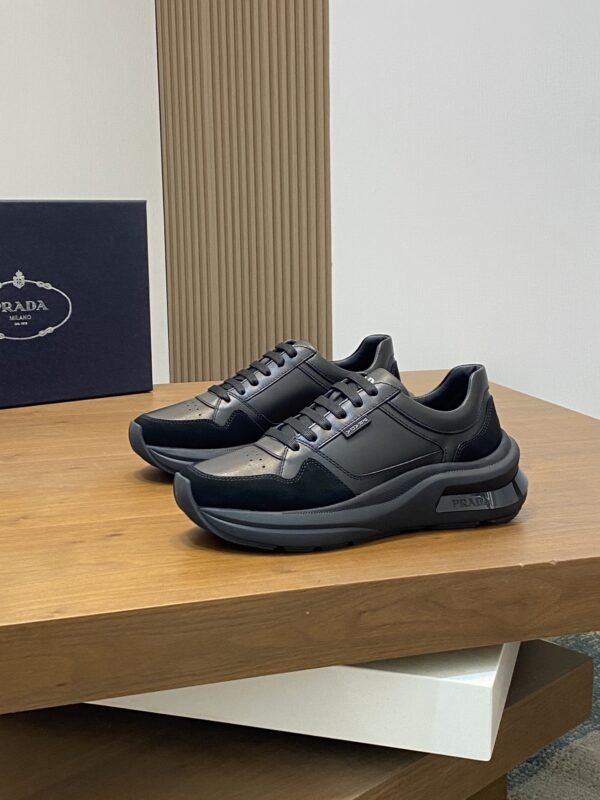 Prada Men's New Calf Leather Casual Sports Shoes