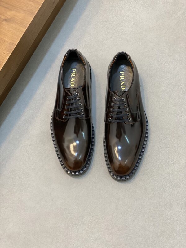 Prada Men's Business Cowhide Leather Casual Formal Shoes - Image 2