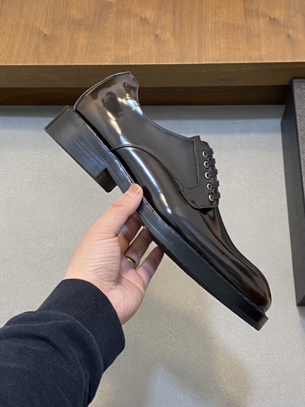 Prada Men's Business Cowhide Leather Casual Formal Shoes - Image 4