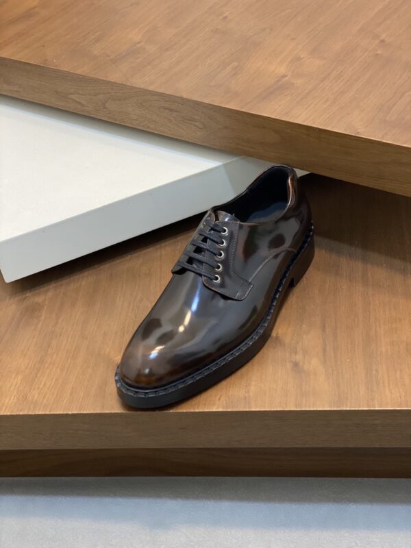 Prada Men's Business Cowhide Leather Casual Formal Shoes - Image 6