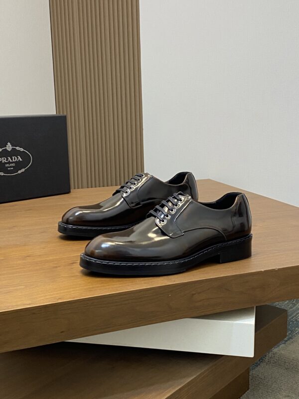 Prada Men's Business Cowhide Leather Casual Formal Shoes