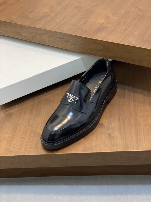 Prada Men's Business Cowhide Leather Casual Dress Shoes - Image 6