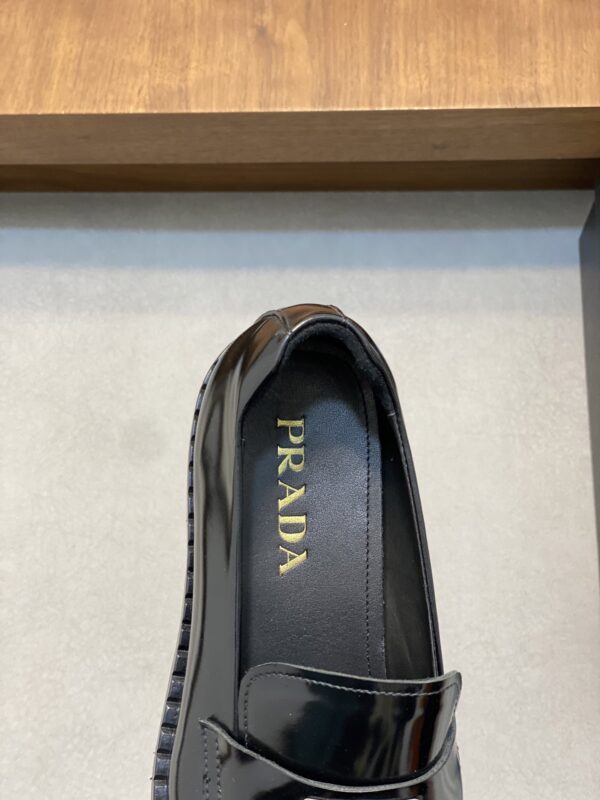 Prada Men's Business Cowhide Leather Casual Dress Shoes - Image 7