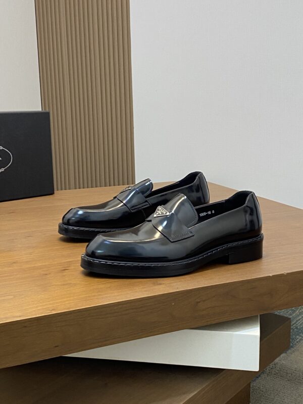 Prada Men's Business Cowhide Leather Casual Dress Shoes