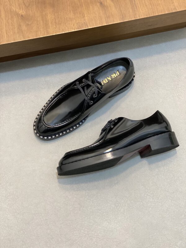 Prada Men's Business Cowhide Leather Dress Shoes - Image 5