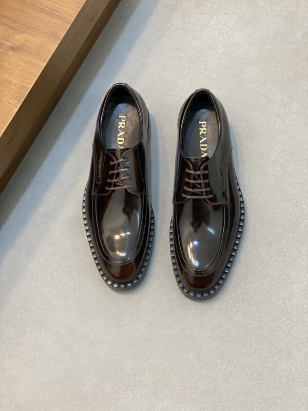Prada High Quality Men's Business Cowhide Leather Dress Shoes - Image 2