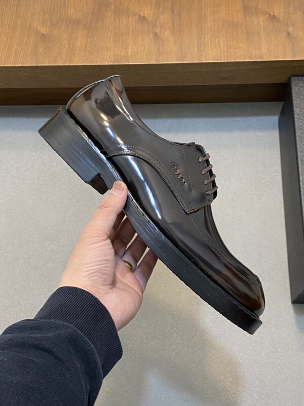 Prada High Quality Men's Business Cowhide Leather Dress Shoes - Image 4